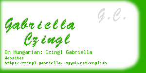 gabriella czingl business card